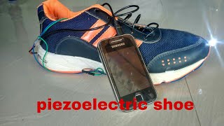 How To Make a Piezoelectric battery charging shoego Creative channel [upl. by Demahum88]