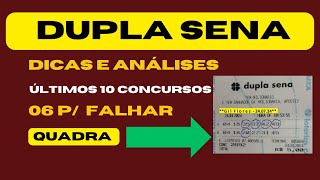 DUPLA SENA DICAS E ANÁLISES FIZEMOS A QUADRA EM 2 JOGOS APENAS [upl. by Eidac227]