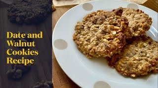 Crispy Sugar Free Date and Walnut Cookies Recipe 🍪 [upl. by Kosel]