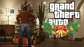 Mike And Franklin spend Xmas with Trevor GTA V Rockstar Editor Machinima [upl. by Nalced]