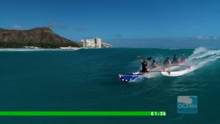 Longest canoe surfing 2 minutes  Hawaii [upl. by Nomra]