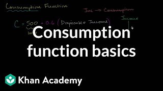 Consumption function basics  Macroeconomics  Khan Academy [upl. by Janette]