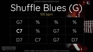 Blues Shuffle in G  Backing Track [upl. by Onaicnop]