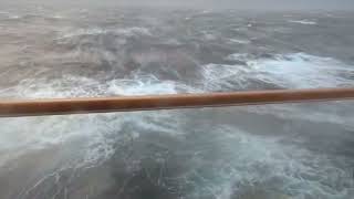 Creaking Saga Spirit of Discovery Cruise Ship in the Bay of Biscay Storm [upl. by Latsyek]