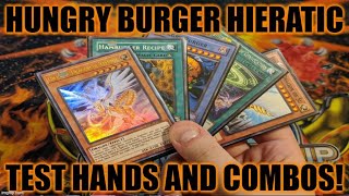 HOW TO PLAY A HUNGRY BURGER HIERATIC DECK TEST HANDS AND COMBOS JUNE 2020 YUGIOH [upl. by Callum]