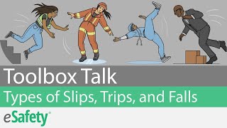 2 Minute Toolbox Talk Types of Slips Trips and Falls [upl. by Thorley]