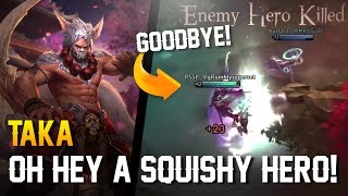 Vainglory  Road to Vainglorious Gold OH HEY A SQUISHY HERO Taka CP Jungle Gameplay [upl. by Jamey512]