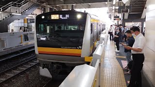 E233系 N3編成 南武線各駅停車立川行が武蔵溝ノ口駅2番線を発車するシーン [upl. by Auric]