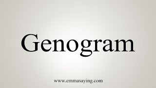 How To Say Genogram [upl. by Adianez]