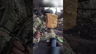 Russian soldier handing a piece of “butter”… militaryshorts military [upl. by Ynnam]