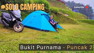 Solo Moto camping  Bukit purnama  Camping di Puncak 2 [upl. by Gavriella]