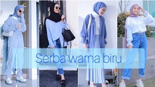 OOTD SERBA BIRU CASUAL TERBARU 2021  INSPIRASI OOTD🧢💙✨ [upl. by Isolda]