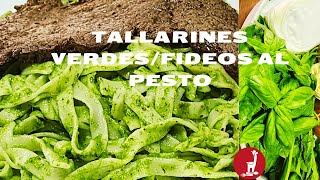 ¡TALLARINES VERDES Ó Fideos al Pesto Salsa de Albahaca Con BISTEC de Res [upl. by Anaiek399]