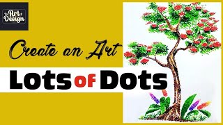 Create An Art With Lots Of Dot  Art With Lots Of Dots 🎨🖌️ [upl. by Langham]