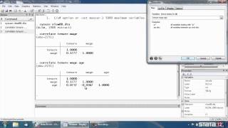 Pearsons correlation coefficient in Stata® [upl. by Oiruam679]