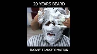 20 YEARS BEARD Homeless man Amazing Transformation [upl. by Lauzon47]