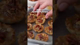 Easy 15 minute Pecan Pie Phyllo Tarts [upl. by Morly]