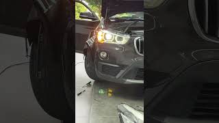 BMW X1 F49 lowprofile upgrade to highprofile original LED headlight assembly [upl. by Udell361]