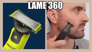 Je teste la LAME 360 ONEBLADE  contours barbe courte [upl. by Anit]