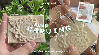 EASY soap carving  a flower [upl. by Analra445]