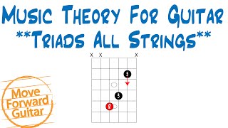 Music Theory for Guitar  Triads Shapes on All String Sets [upl. by Roxanne]