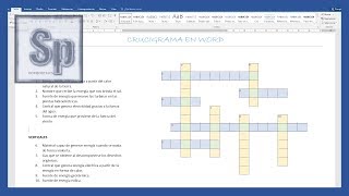 Word  Cómo hacer un crucigrama en Word Tutorial en español HD [upl. by Hillari517]