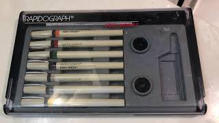 KohINoor RAPIDOGRAPH Technical Drawing Drafting 7 Pen Set [upl. by Statis]