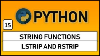 lstrip rstrip and split functions in python [upl. by Cello]