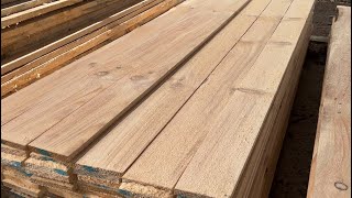 Cutting pine 34x6 for lap siding [upl. by Ahsratal]