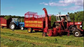 Vintage silage 2018  Massey Ferguson 188 amp JF FC80 harvester Ford 5000 [upl. by Yknarf]