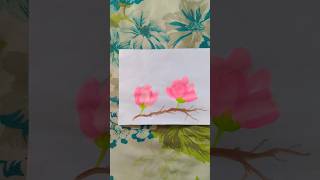 painting simple strokes art one stroke basic painting flowers quick painting trending [upl. by Samuella]