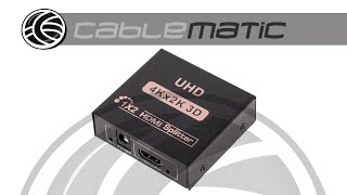 Multiplicador de puertos HDMI 2 Port 3D 4K 2K  distribuido por CABLEMATIC ® [upl. by Hola40]