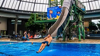 Waterslides at AQUApark Oberhausen in Germany [upl. by Janaya]