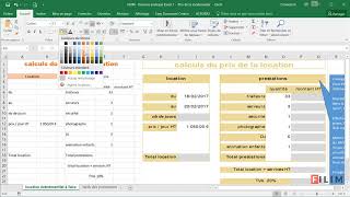 Excel  1 Basique  Exercice Prix de la location [upl. by Dinse210]