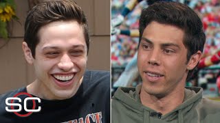 Brewers OF Christian Yelich talks his beerchugging skills Pete Davidson comparisons  SportsCenter [upl. by Lorollas655]