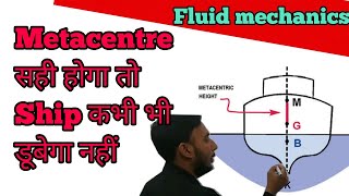 Metacentric height  metacentric height fluid mechanics  metacentric height in hindi  metacenter [upl. by Andie]