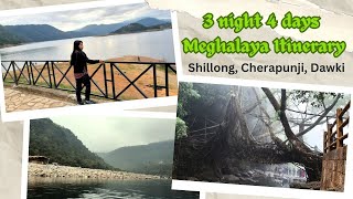 Meghalaya Itinerary for 3 Nights and 4 Days 2024  Shillong  cherapunji Dawki Tour [upl. by Eisac736]