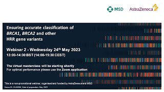 Ensuring accurate classification of BRCA1 BRCA2 and other HRR gene variants 2023  webinar 2 [upl. by Ehcram420]