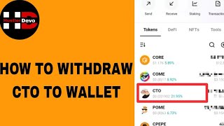 How To Withdraw CTO Airdrop To Wallet Metamask or OEX Wallet Satoshi [upl. by Johny]