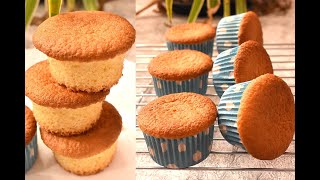 Basic sponge cupcake3 ingredient No butter No oil No baking powdersoda No milk Only 2 Egg [upl. by Pardo]