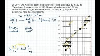 Datation au Plomb exemple dexercice [upl. by Assadah849]