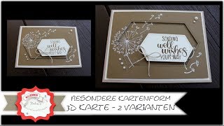 Besondere Kartenform 3 D Karte mit Produkten von Stampin´Up basteln  Anleitung 3d Karte [upl. by Ayerim312]