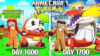 I Survived 1700 DAYS in Minecraft POKEMON [upl. by Joete]