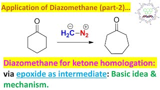 Application of Diazomethane Part 2 Ketone Homologatation one carbon enhancement [upl. by Fin]