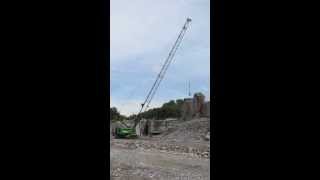 Sennebogen 690 HD dragline with wrecking ball  RBI [upl. by Nerha175]