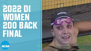 Womens 200 Backstroke  2022 NCAA Swimming Championships [upl. by Thoer]