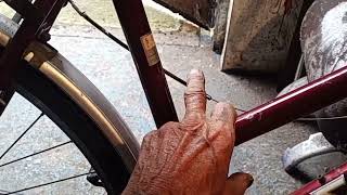 Old Cross Dresser making her male bike frame into a Female one with low cross bar [upl. by Juliane]