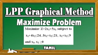 Graphical Method in Tamil  Maximize Problem  Solving LPP  Operation Research  Maths Board Tamil [upl. by Hewie]