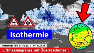 Wintercomeback zumindest kurz UPDATE zur Luftmassengrenze mit weißen Überraschungen Isothermie [upl. by Balliett]