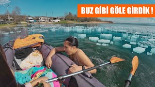 Sapanca Gölünde Karavan Kampı  KIŞIN GÖLE GİRDİK [upl. by Edrock]